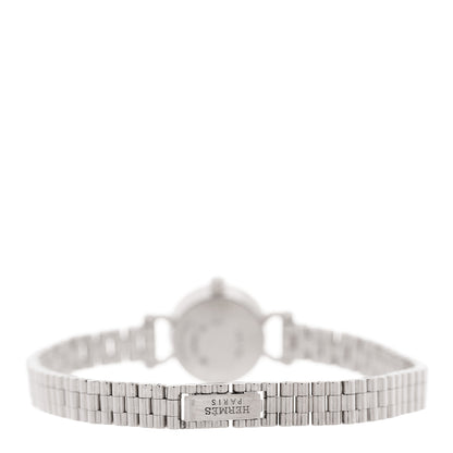 Hermes 18K White Gold Diamond 16mm Faubourg Quartz Watch 3 of 5