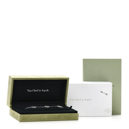 Van Cleef & Arpels 18K White Gold Mother of Pearl 5 Motifs Vintage Alhambra Bracelet 5 of 5