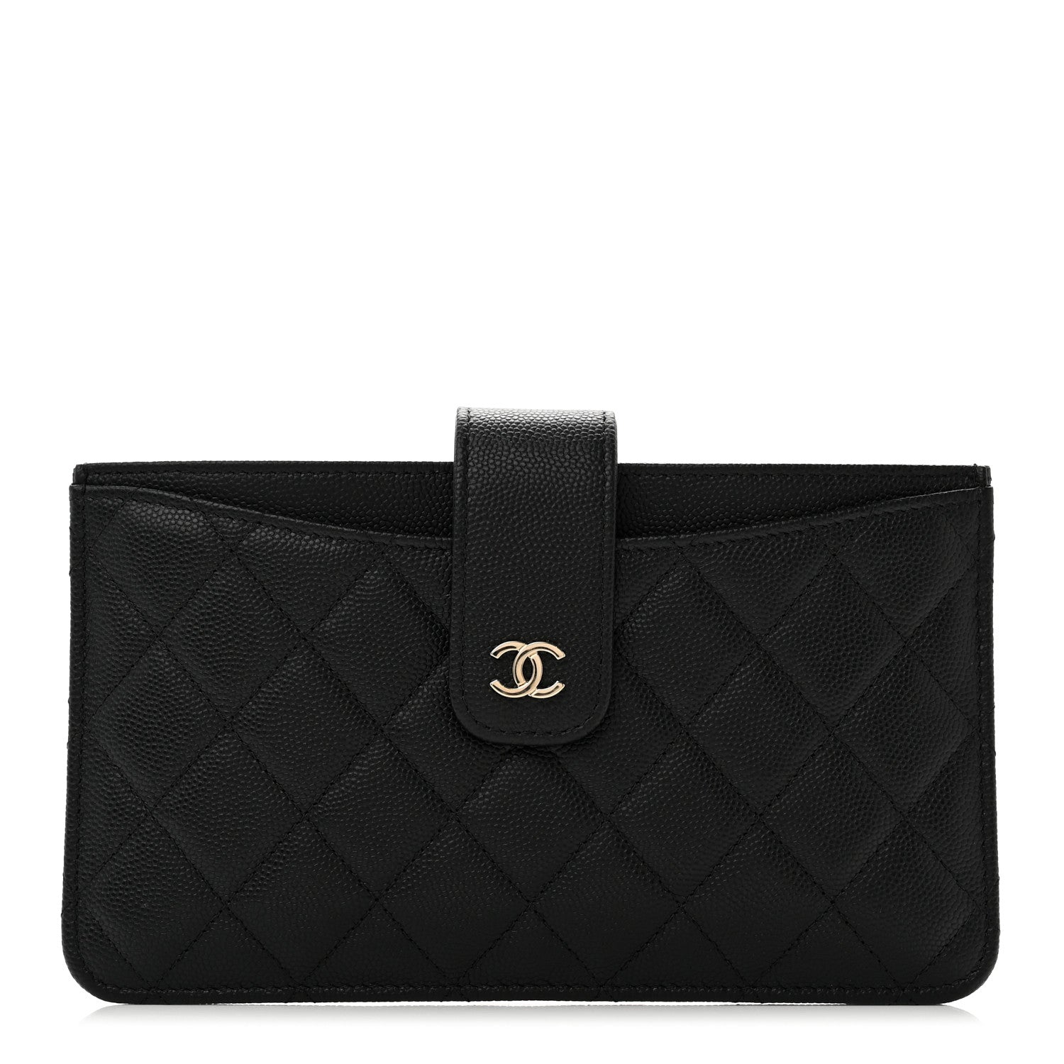 Chanel Caviar Quilted Classic Strap Pouch Black 1 of 9