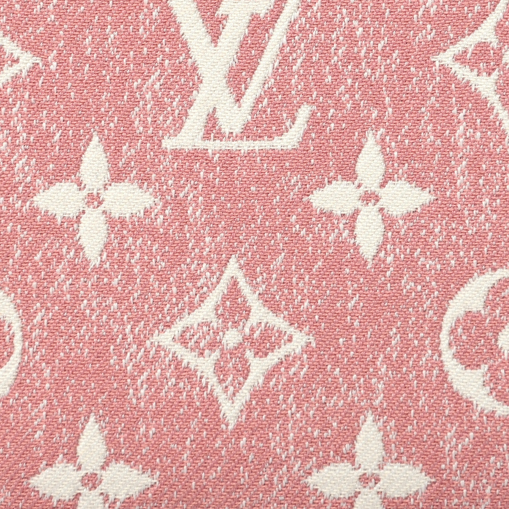 Denim Monogram Jacquard Zippy Wallet Pink