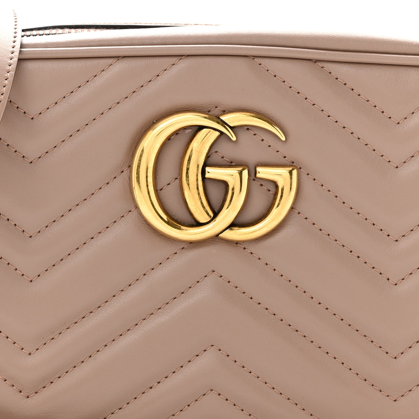 Calfskin Matelasse Small GG Marmont Chain Shoulder Bag Porcelain Rose