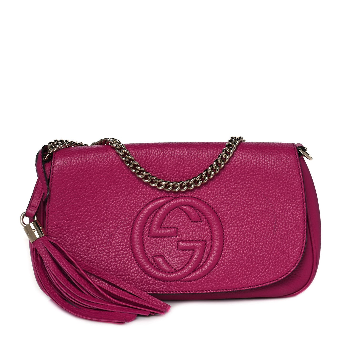 Cellarius Calfskin Medium Soho Flap Crossbody Bright Bouganville