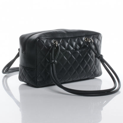 Chanel Calfskin Quilted Large Cambon Bowler Black 3 of 8