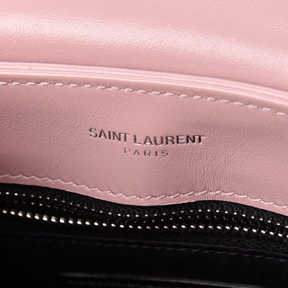 Saint Laurent Calfskin Y Quilted Monogram Toy Loulou Crossbody Bag Tender Pink 7 of 12