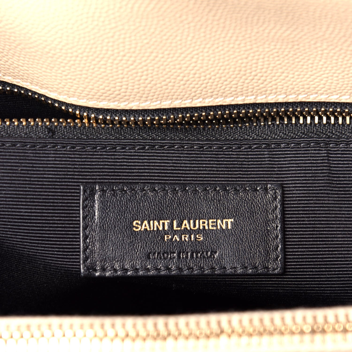 Saint Laurent Grain De Poudre Matelasse Chevron Monogram Shopping Bag Nude Powder 6 of 9