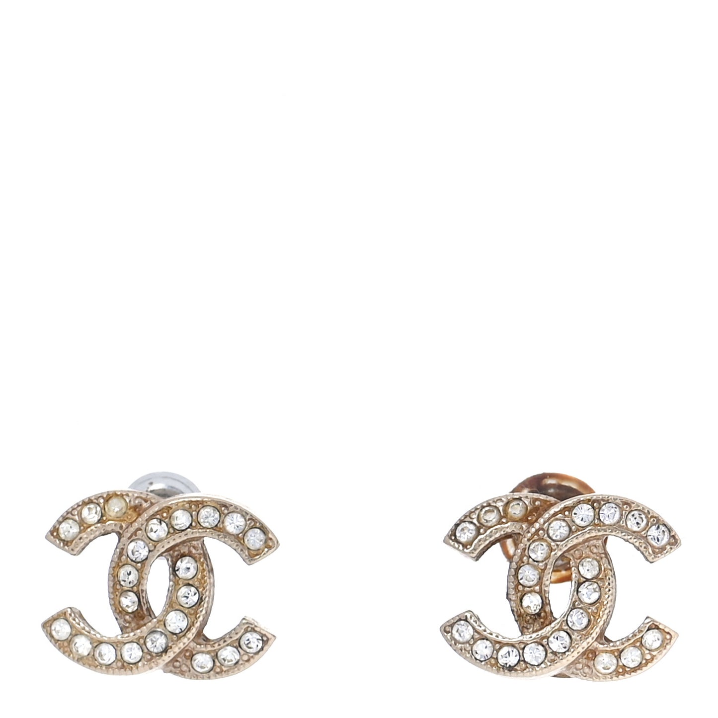 Crystal CC Earrings Gold
