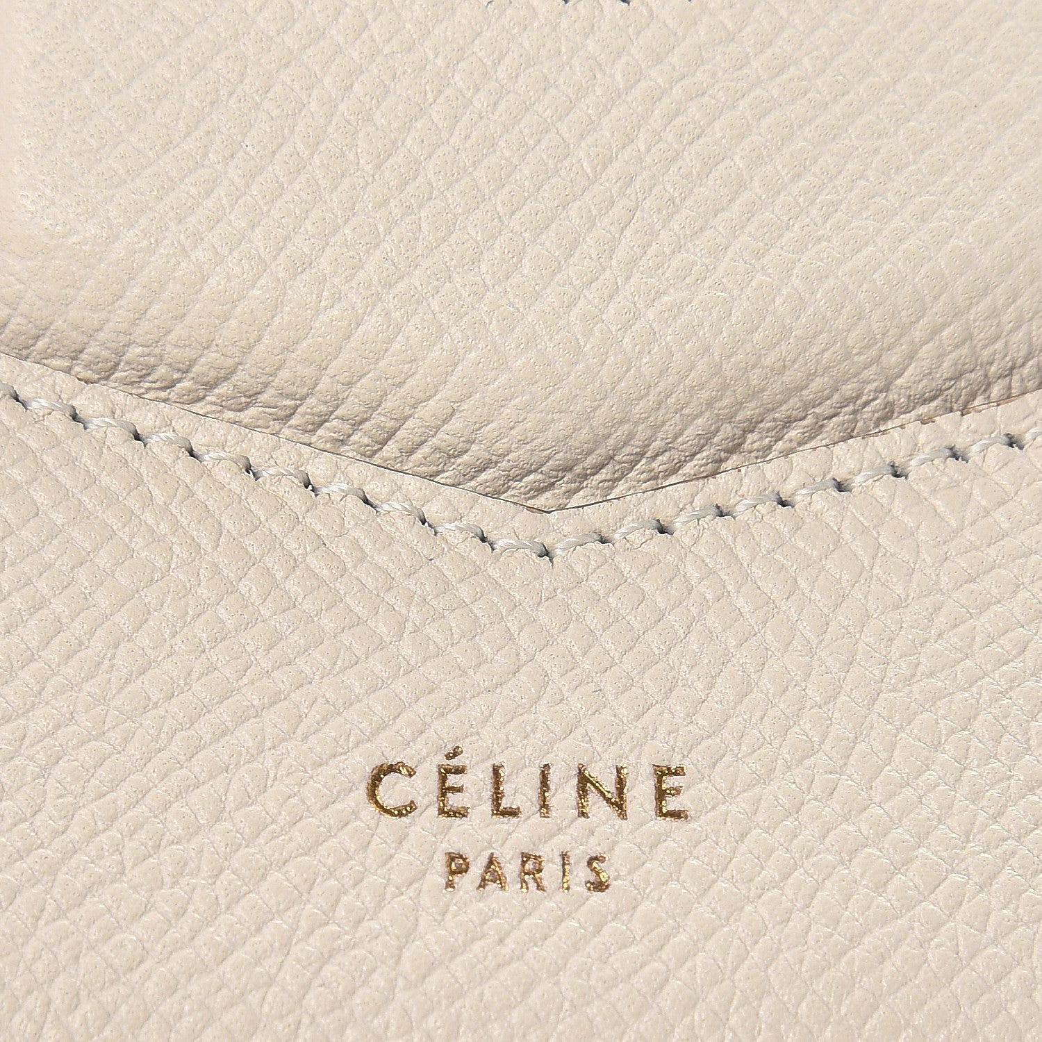 Celine Grained Calfskin Compact Trotteur White 7 of 7