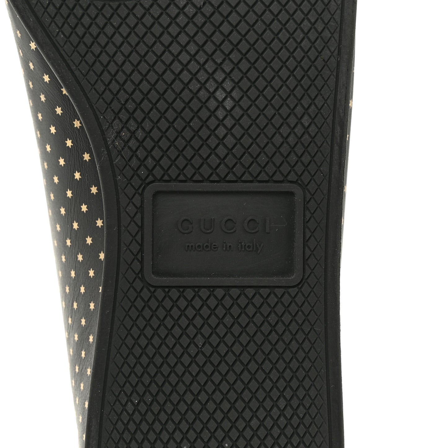 X SEGA Calfskin GUCCY Stars Mens Falacer Sneakers 12 Black