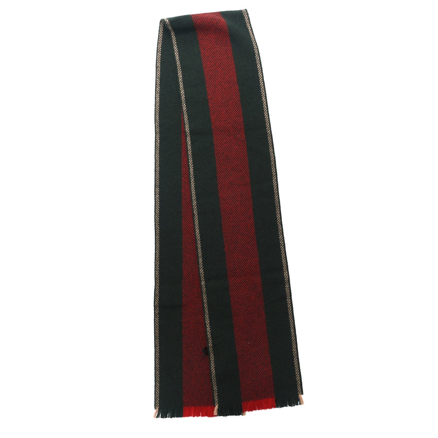 Wool Web Navas Scarf Green Red