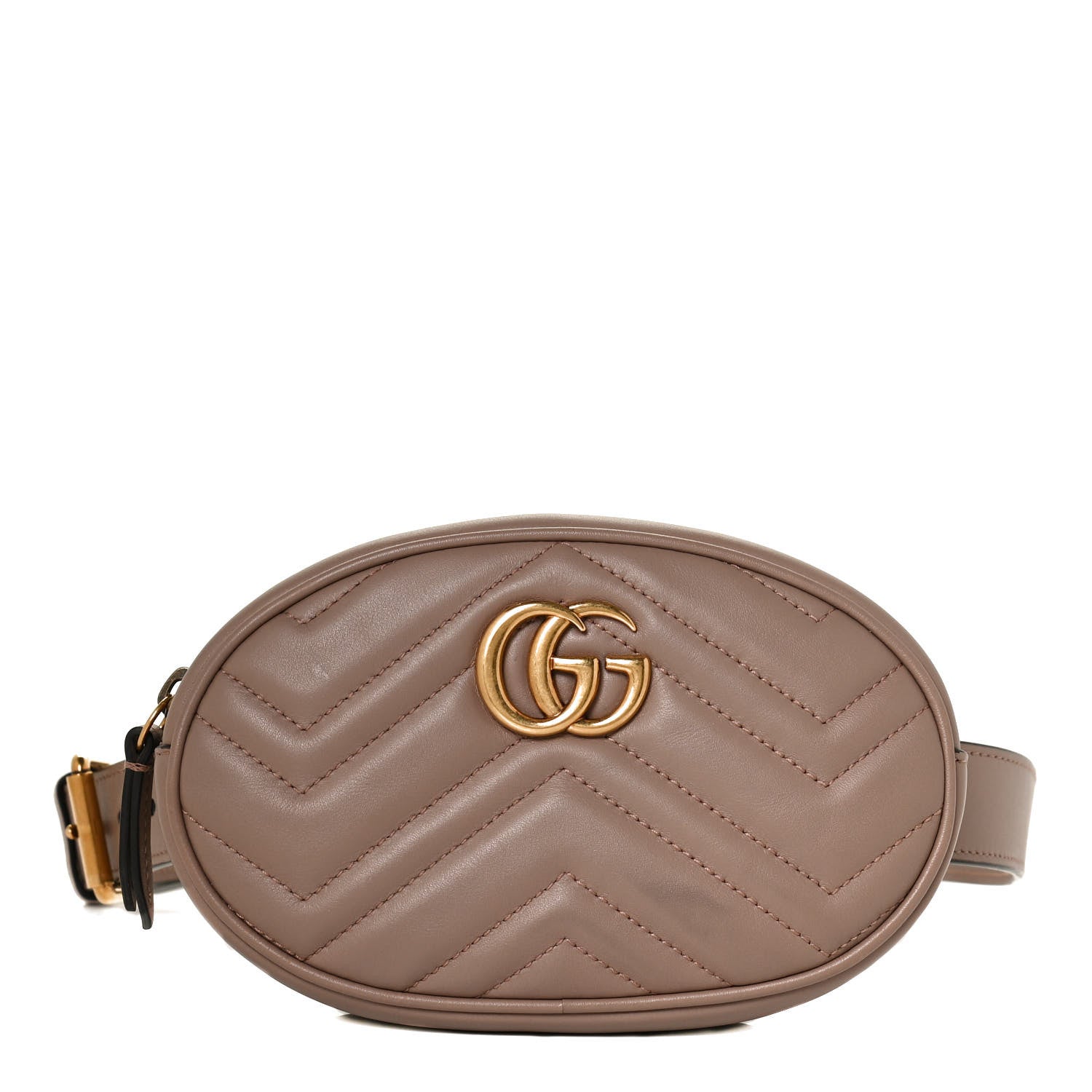 Gucci Calfskin Matelasse GG Marmont Belt Bag 95 38 Porcelain Rose 1 of 9