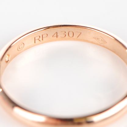 Cartier 18K Pink Gold Diamond 2mm Wedding Band Ring 50 5.25 5 of 7