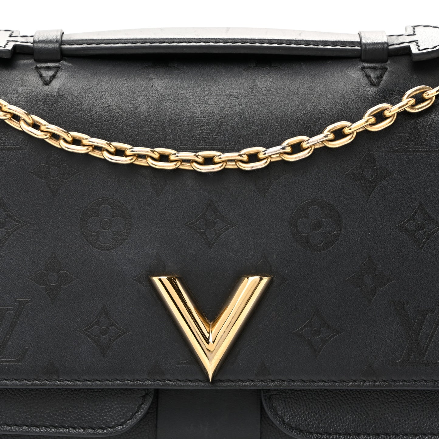 Calfskin Monogram Very Messenger Black