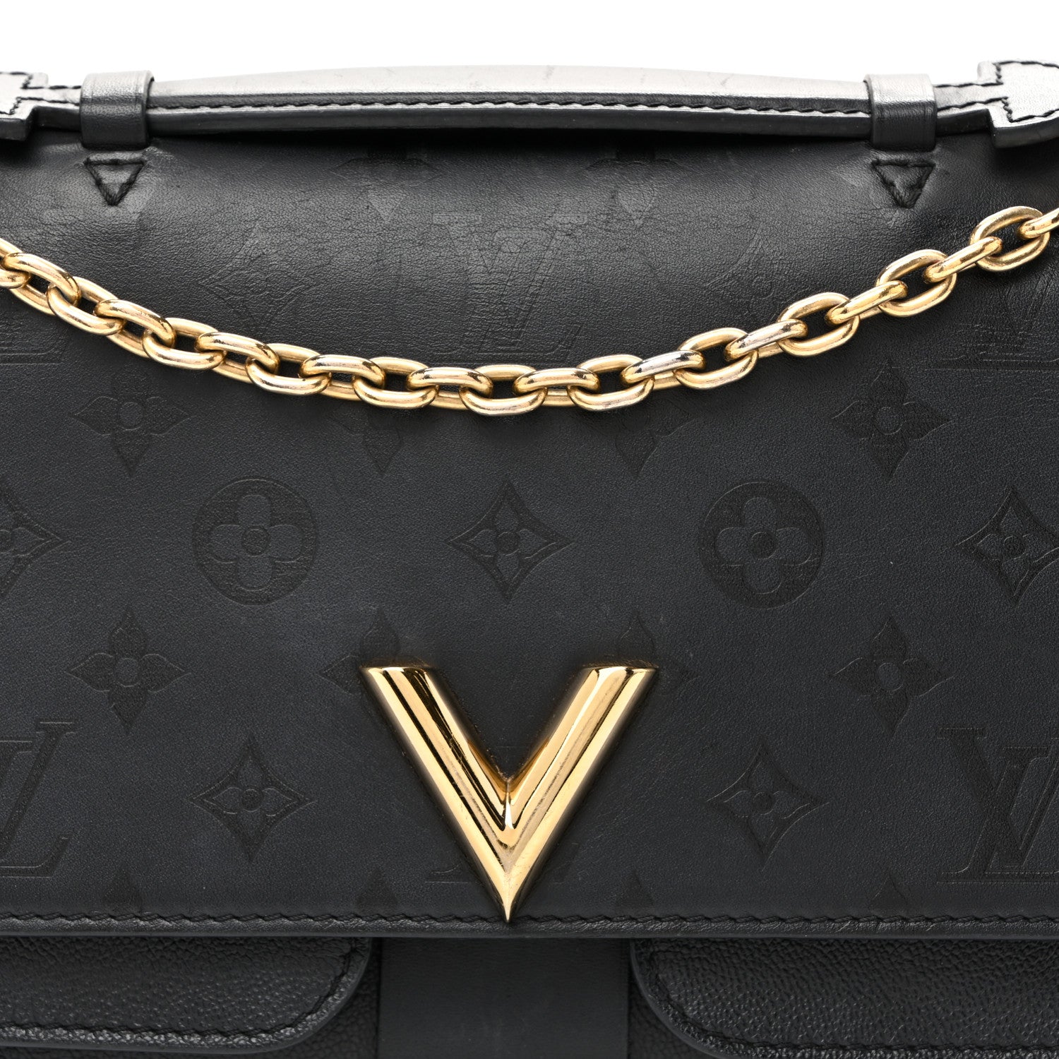 Louis Vuitton Calfskin Monogram Very Messenger Black 7 of 10