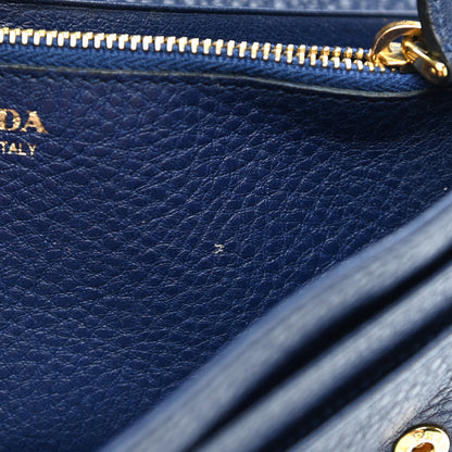Prada Vitello Phenix Continental Flap Wallet Baltico 9 of 15