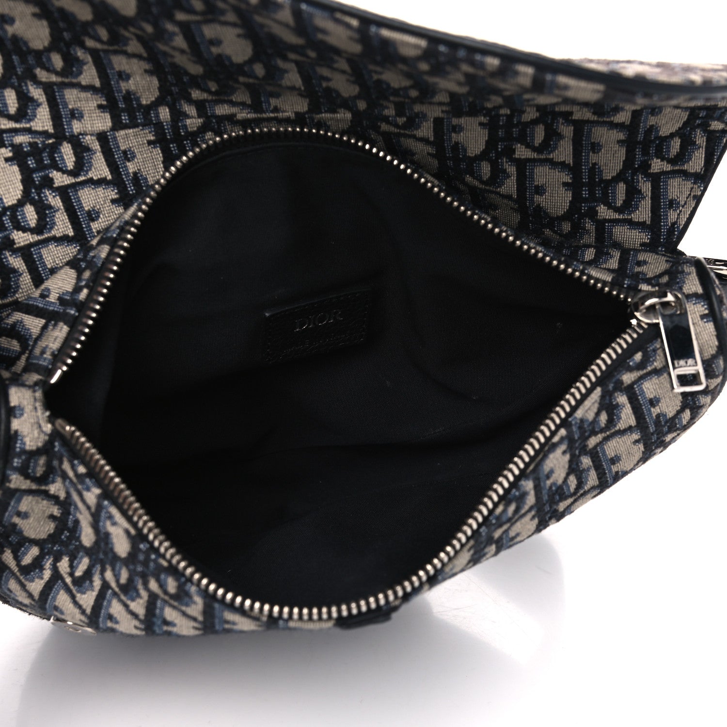Christian Dior Oblique Mens Saddle Bag Blue 5 of 13