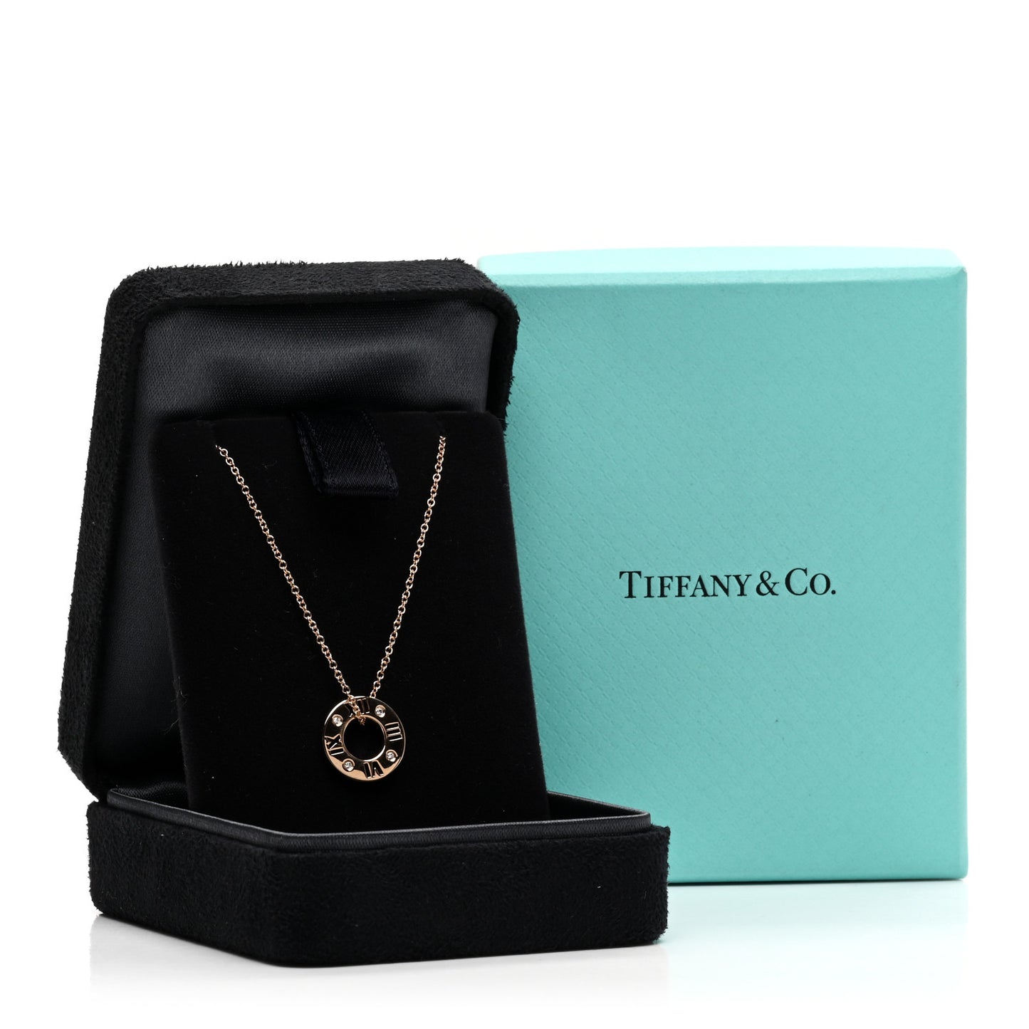 18K Rose Gold Diamond Atlas Pierced Pendant Necklace
