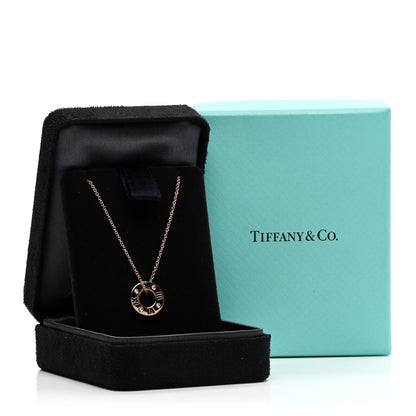 Tiffany 18K Rose Gold Diamond Atlas Pierced Pendant Necklace 6 of 6
