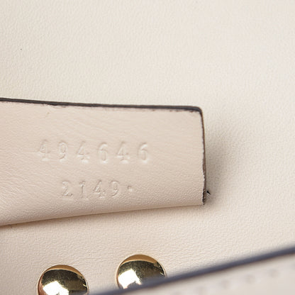 Gucci Calfskin Super Mini Sylvie Chain Shoulder Bag White 7 of 10