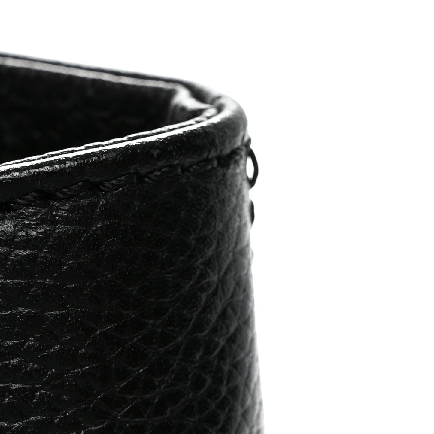 Calfskin Cerf Executive Shopper Tote Black