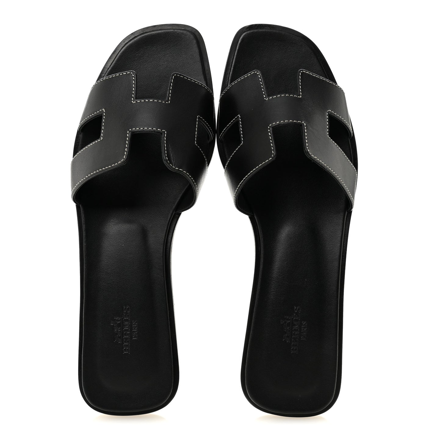 Box Calfskin Oran Sandals 39.5 Black