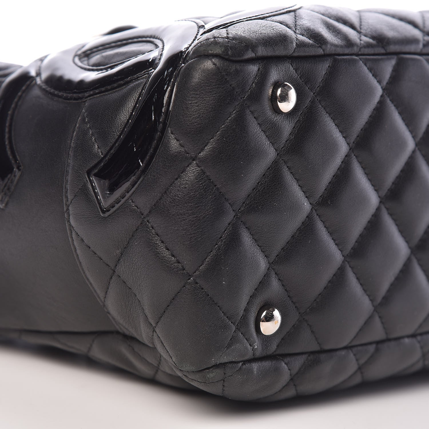 Chanel Calfskin Quilted Large Cambon Bowler Black 14 of 23