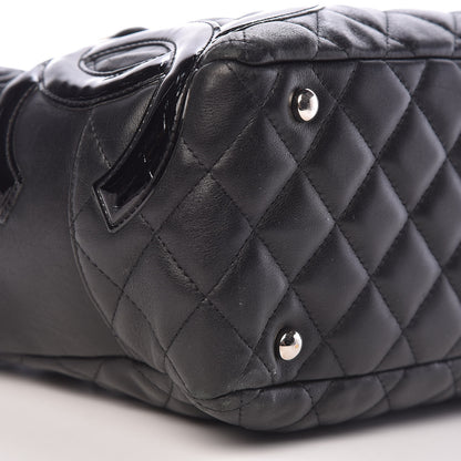 Chanel Calfskin Quilted Large Cambon Bowler Black 14 of 23