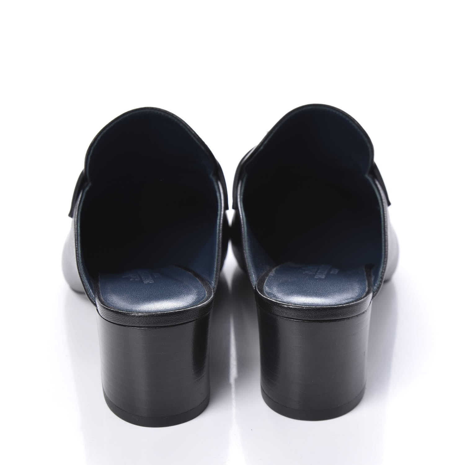 Hermes Goatskin Paradis Mules 37.5 Black 6 of 10