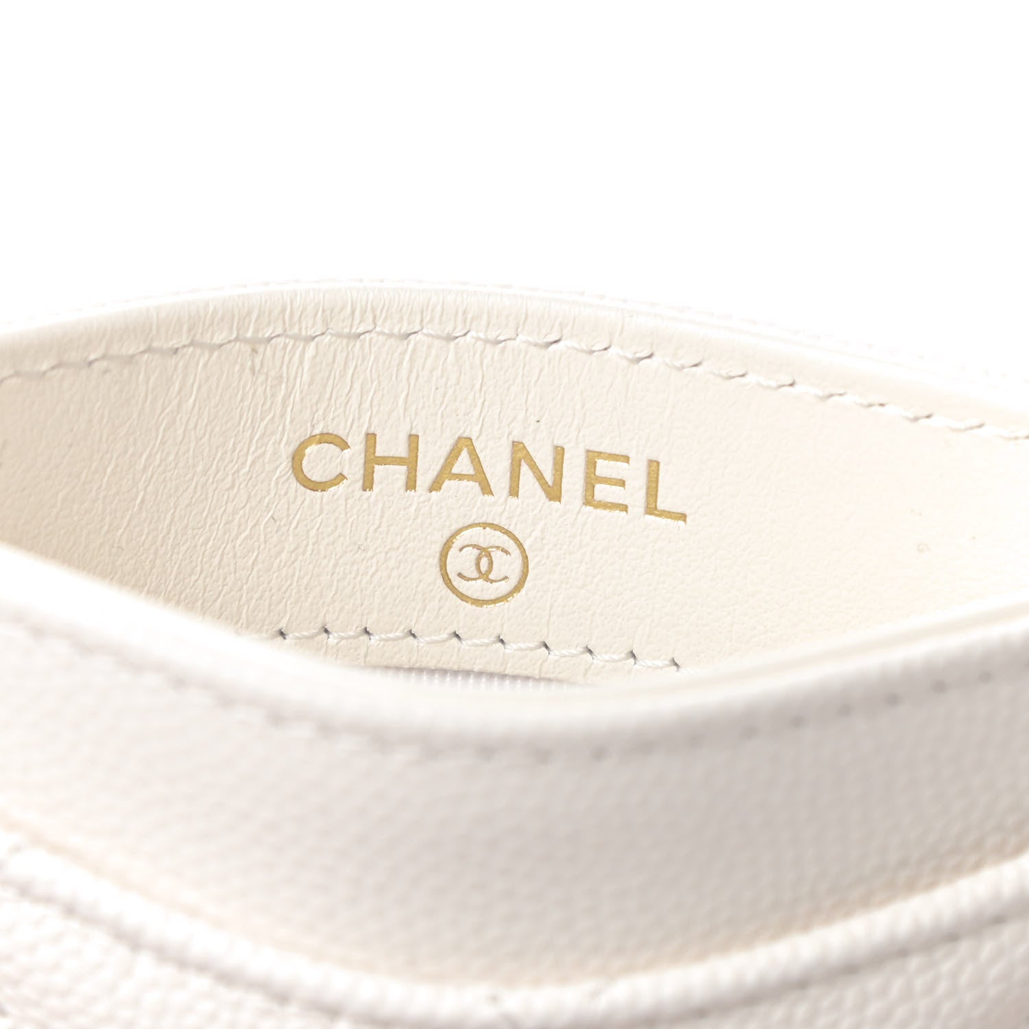 Chanel Caviar Quilted Card Holder White 7 of 10