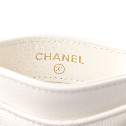 Chanel Caviar Quilted Card Holder White 7 of 10