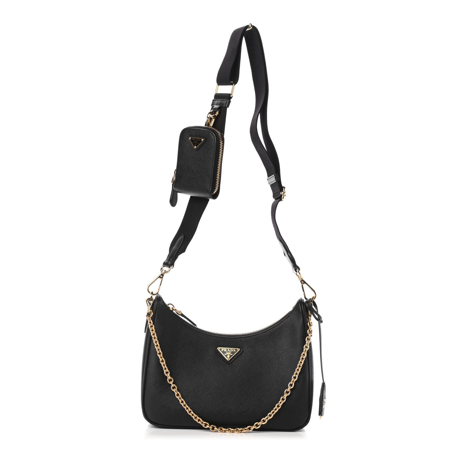 Prada Saffiano Lux Re-Edition 2005 Shoulder Bag Black 1 of 11