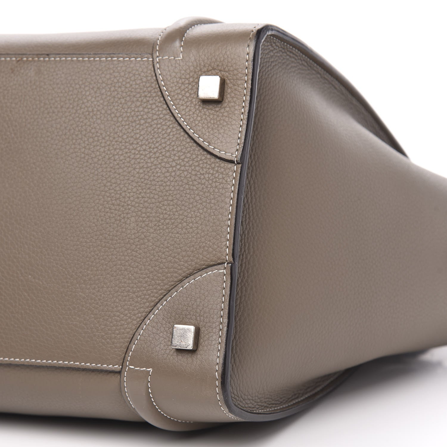 Celine Drummed Calfskin Mini Luggage Souris 11 of 16