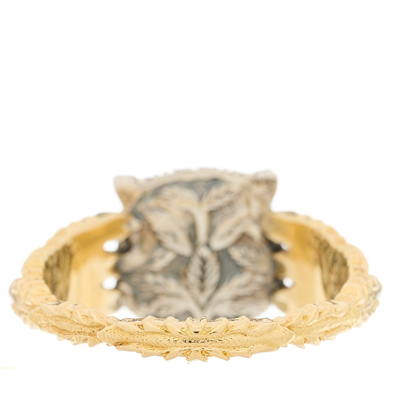 18K Yellow Gold Sterling Silver Pink Sapphire Blue Topaz Pearl Le Marche Des Merveilles Feline Ring 54 6.75