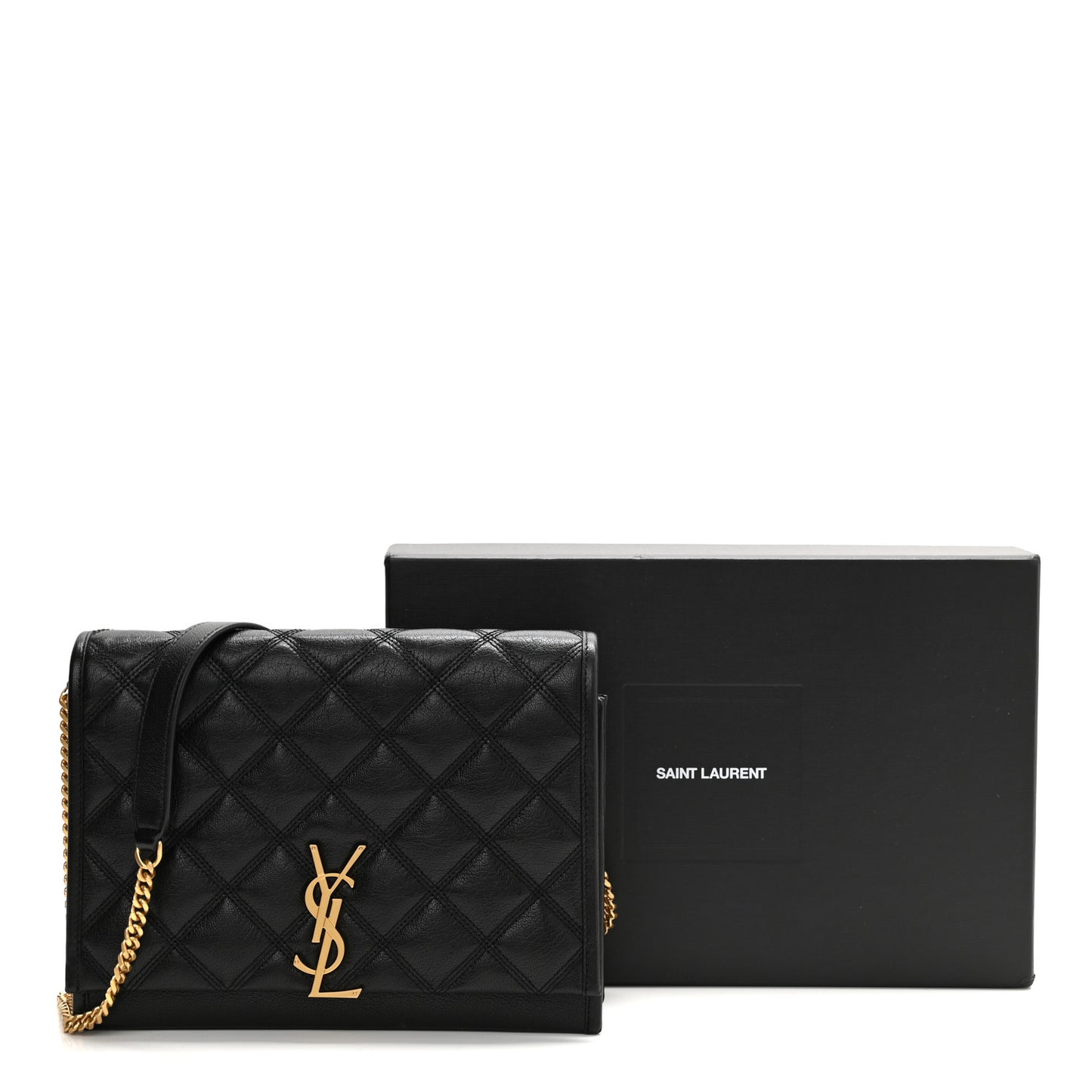 Lambskin Quilted Mini Becky Chain Bag Black