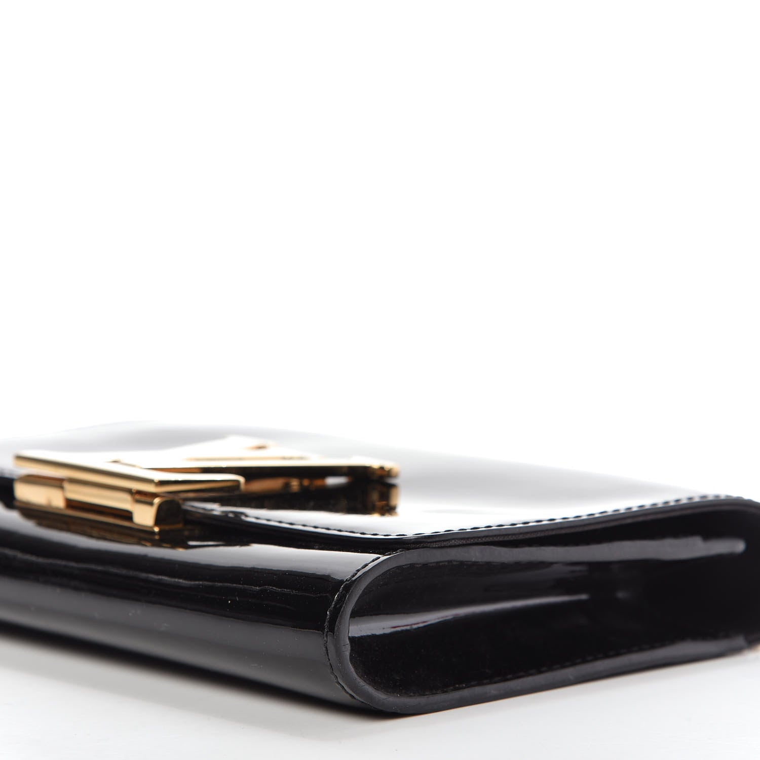 Louis Vuitton Patent Louise PM Chain Clutch Black 7 of 8