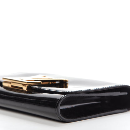Louis Vuitton Patent Louise PM Chain Clutch Black 7 of 8