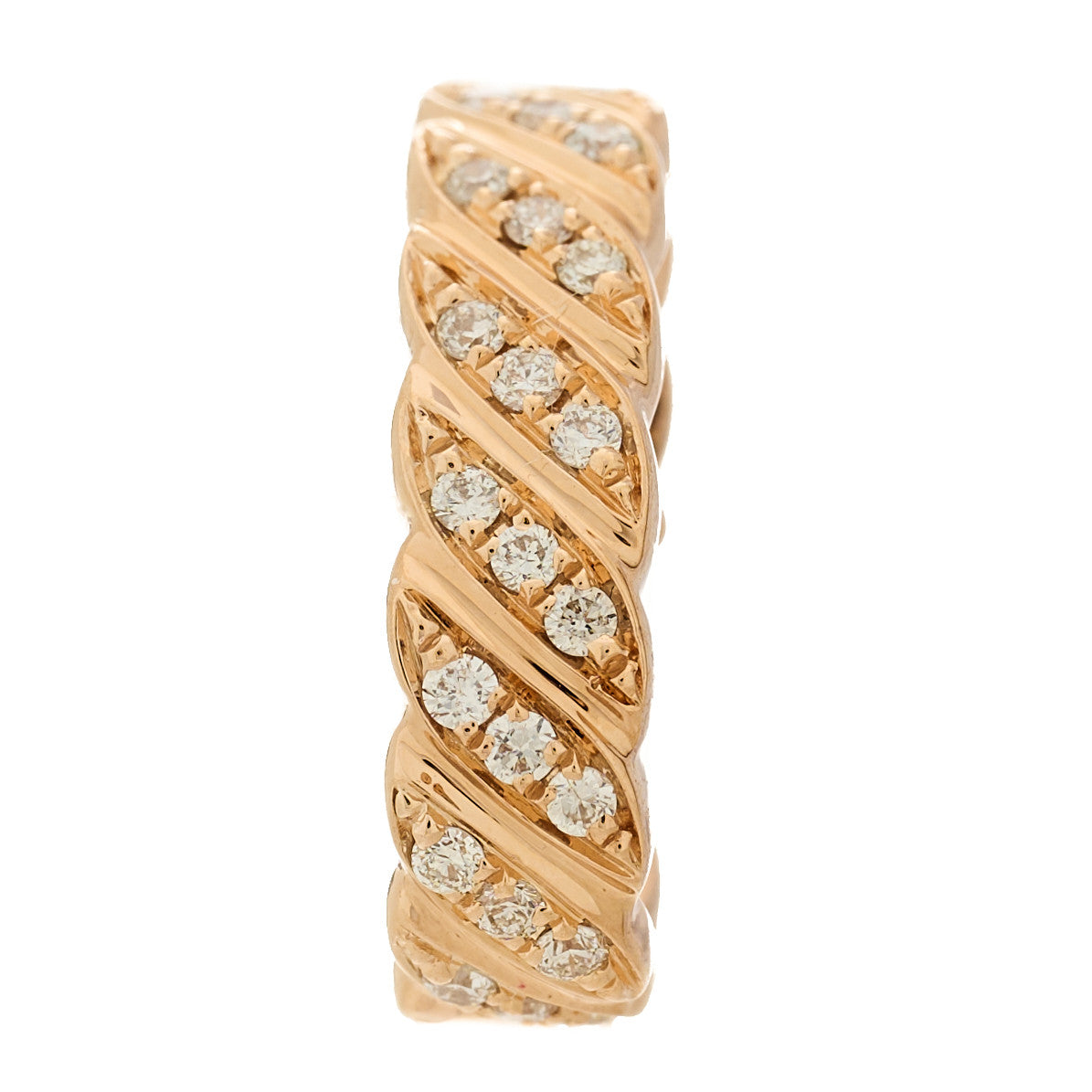Anita Ko 18K Rose Gold Diamond Thin Braid Ear Cuff 1 of 5
