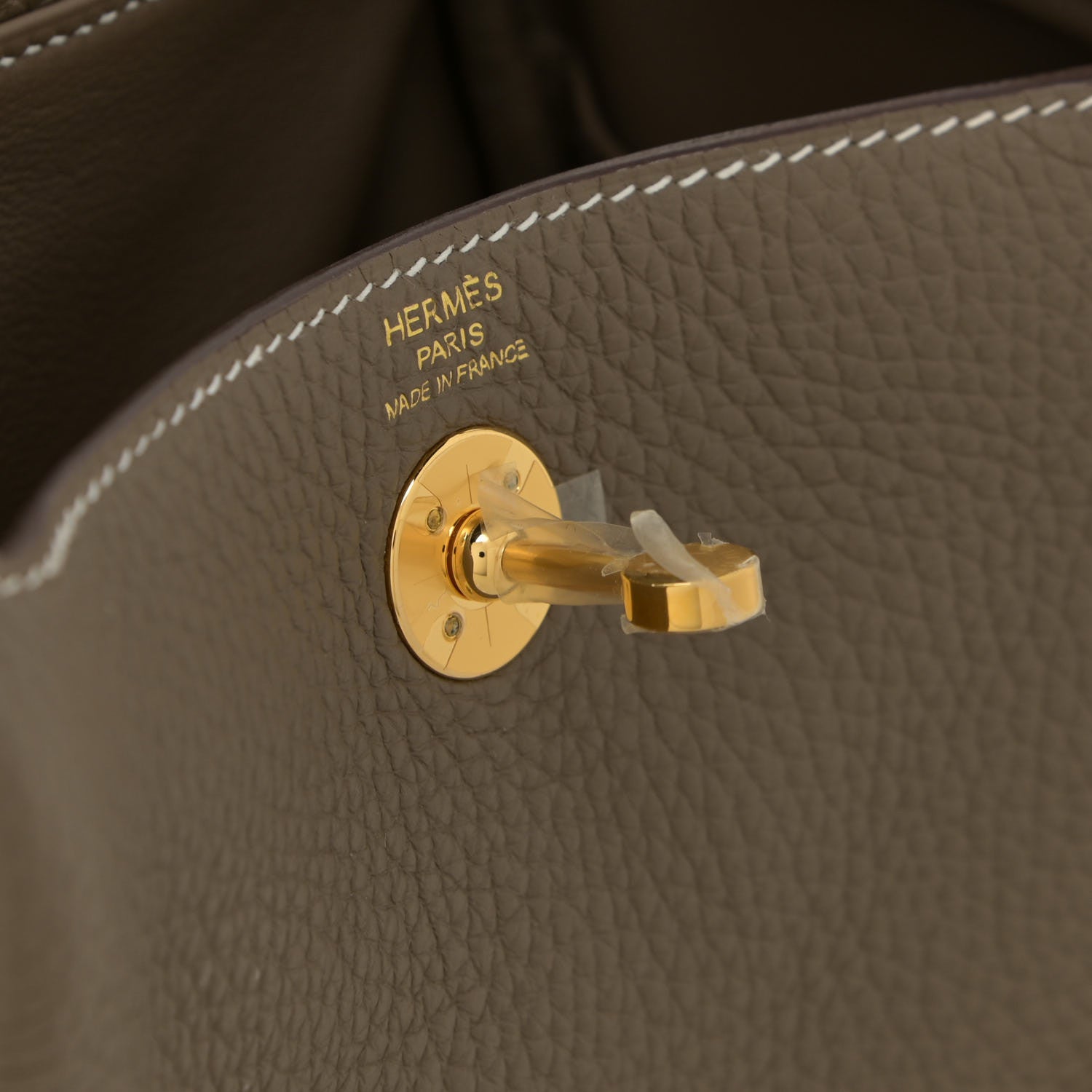 Hermes Taurillon Clemence Mini Lindy 20 Etoupe 10 of 12
