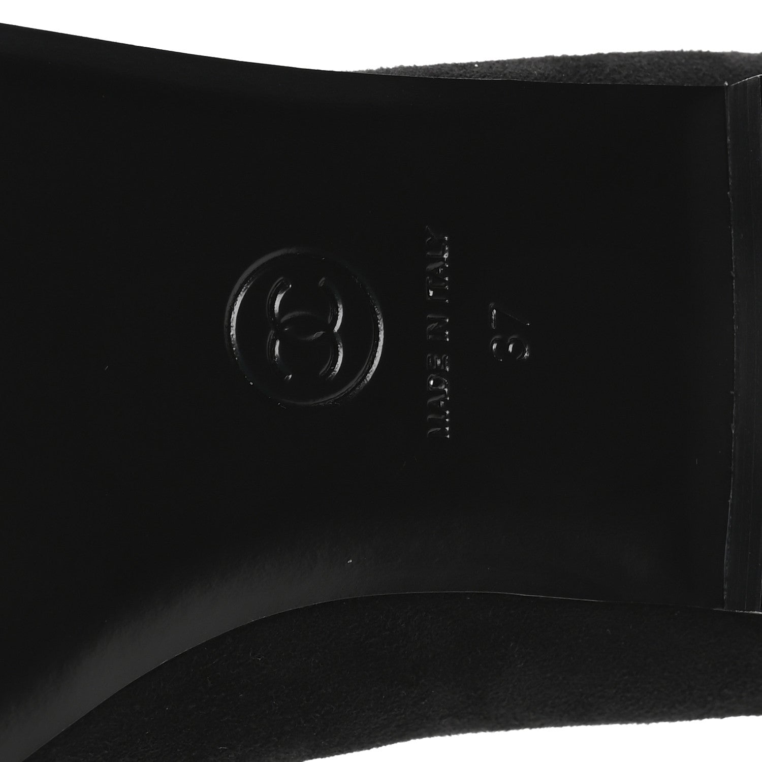 Chanel Suede Patent Cap Toe Camellia Ballerina Flats 37 Black White 7 of 8