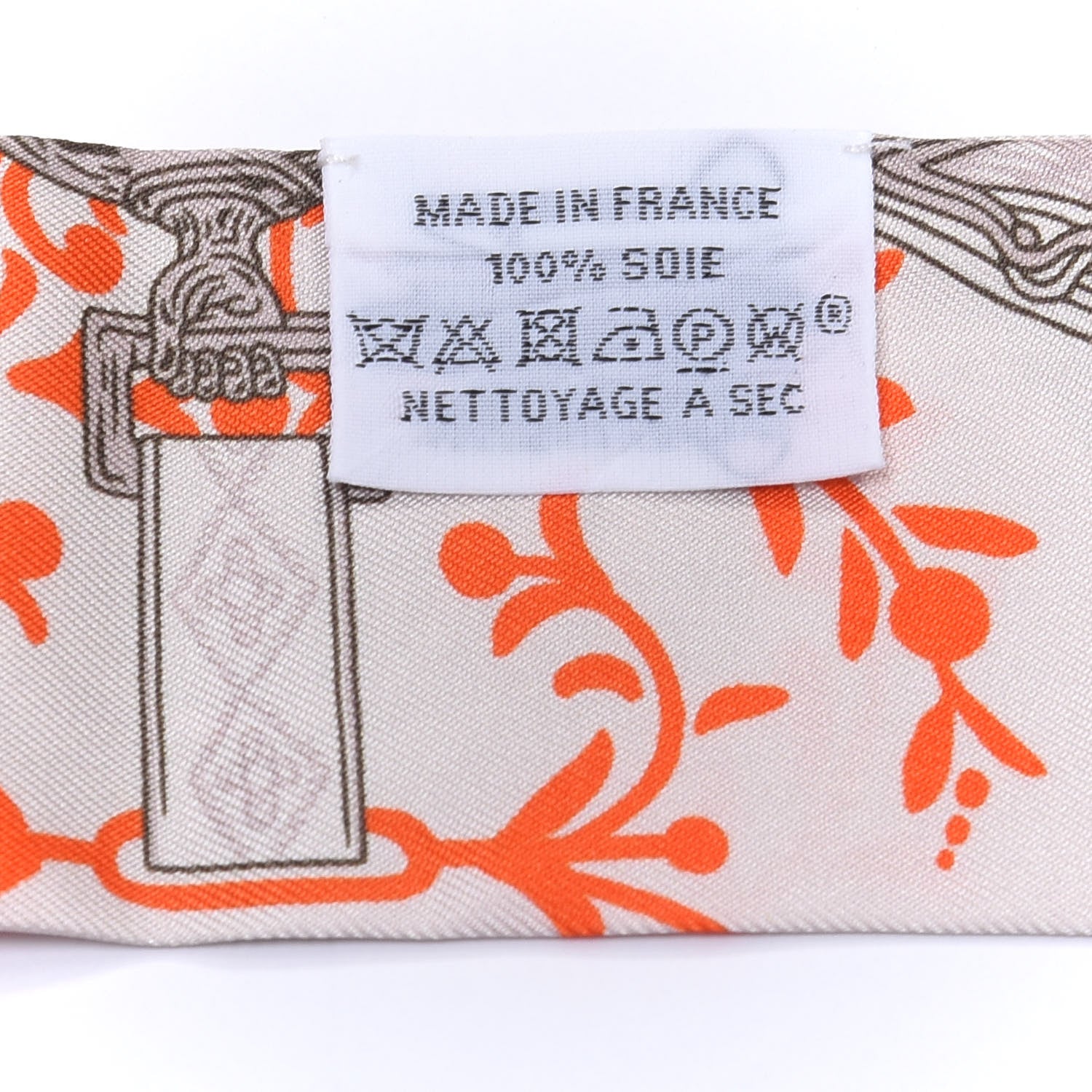 Hermes Silk Etriers Remix Twilly Verveine Orange Kaki 3 of 4
