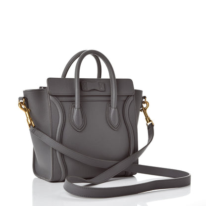 Celine Baby Grained Calfskin Nano Luggage Kohl 4 of 8