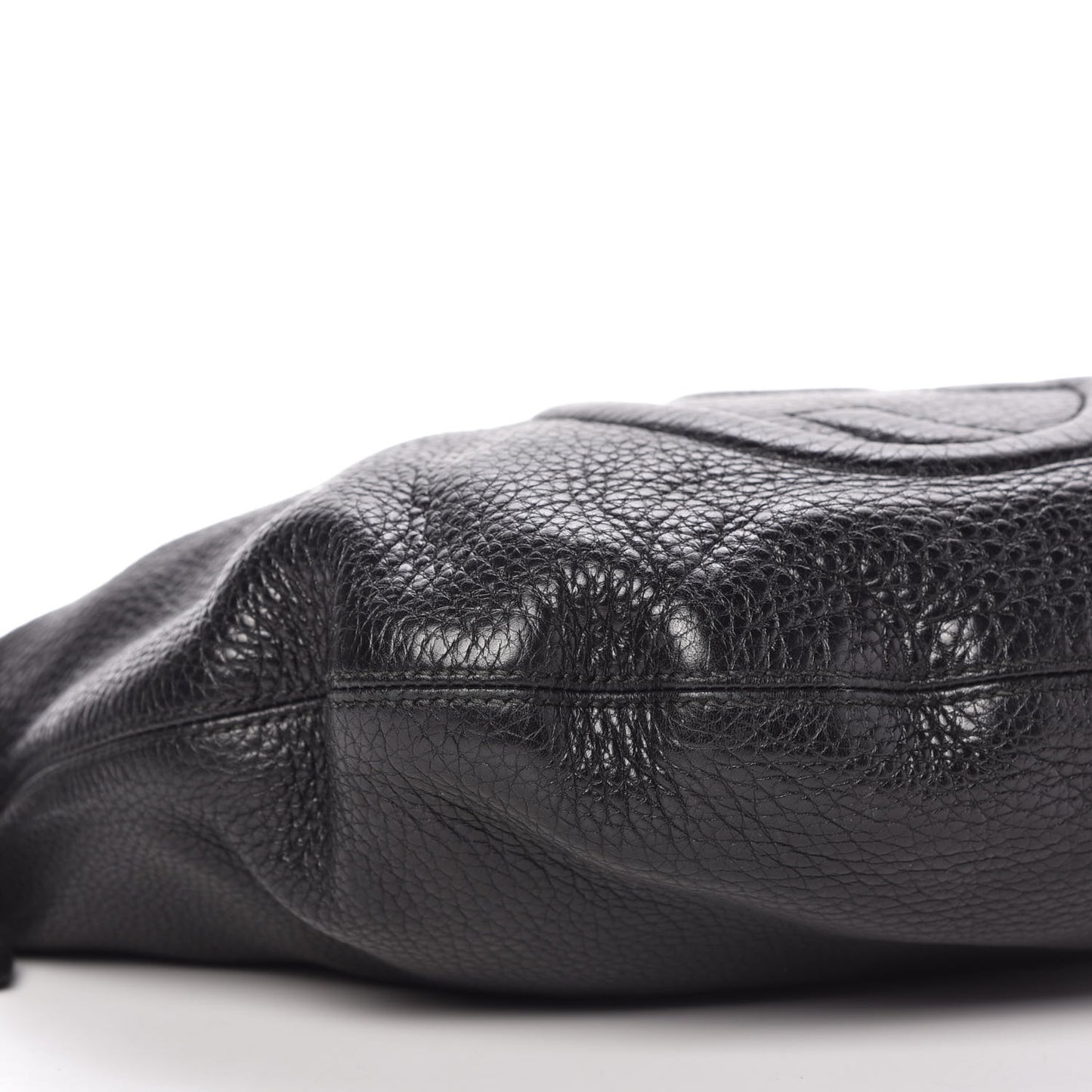Pebbled Calfskin Medium Soho Hobo Black