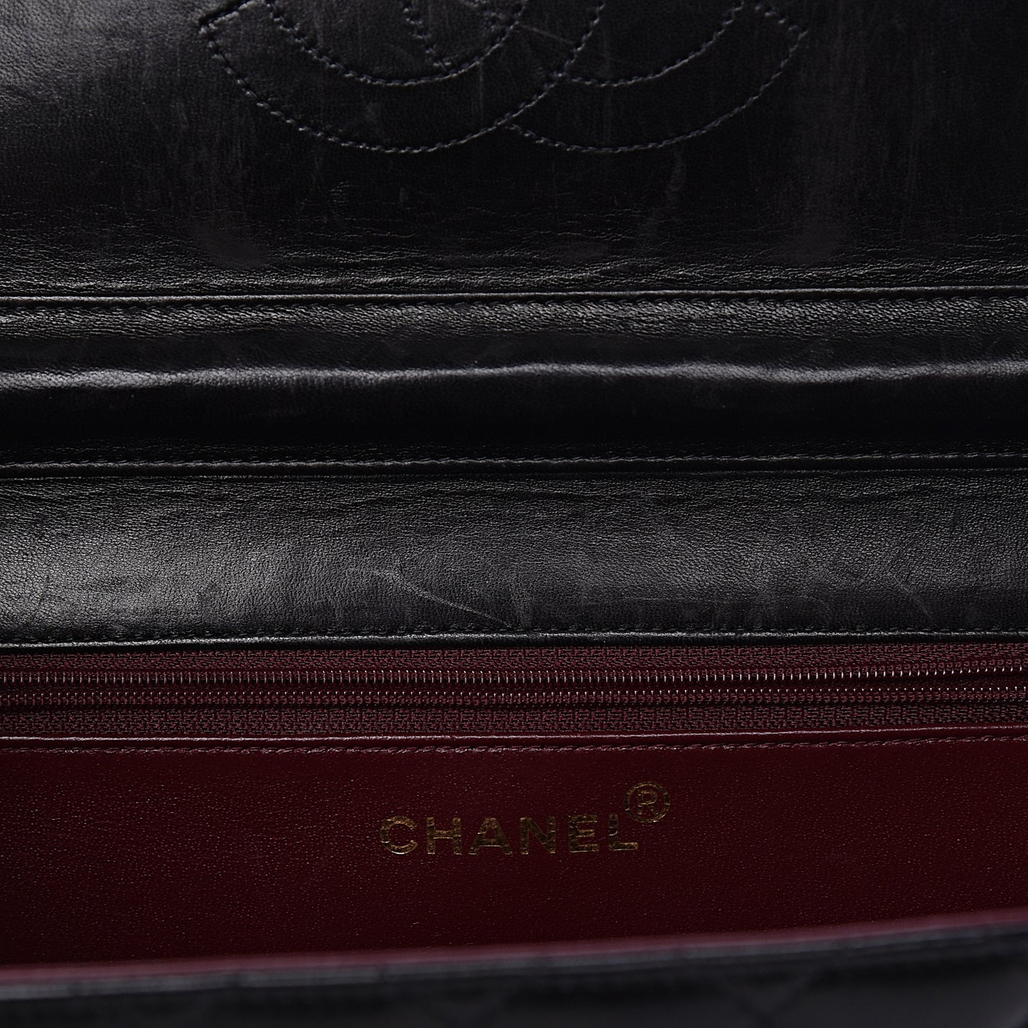 Lambskin Quilted Medium Single Flap Black