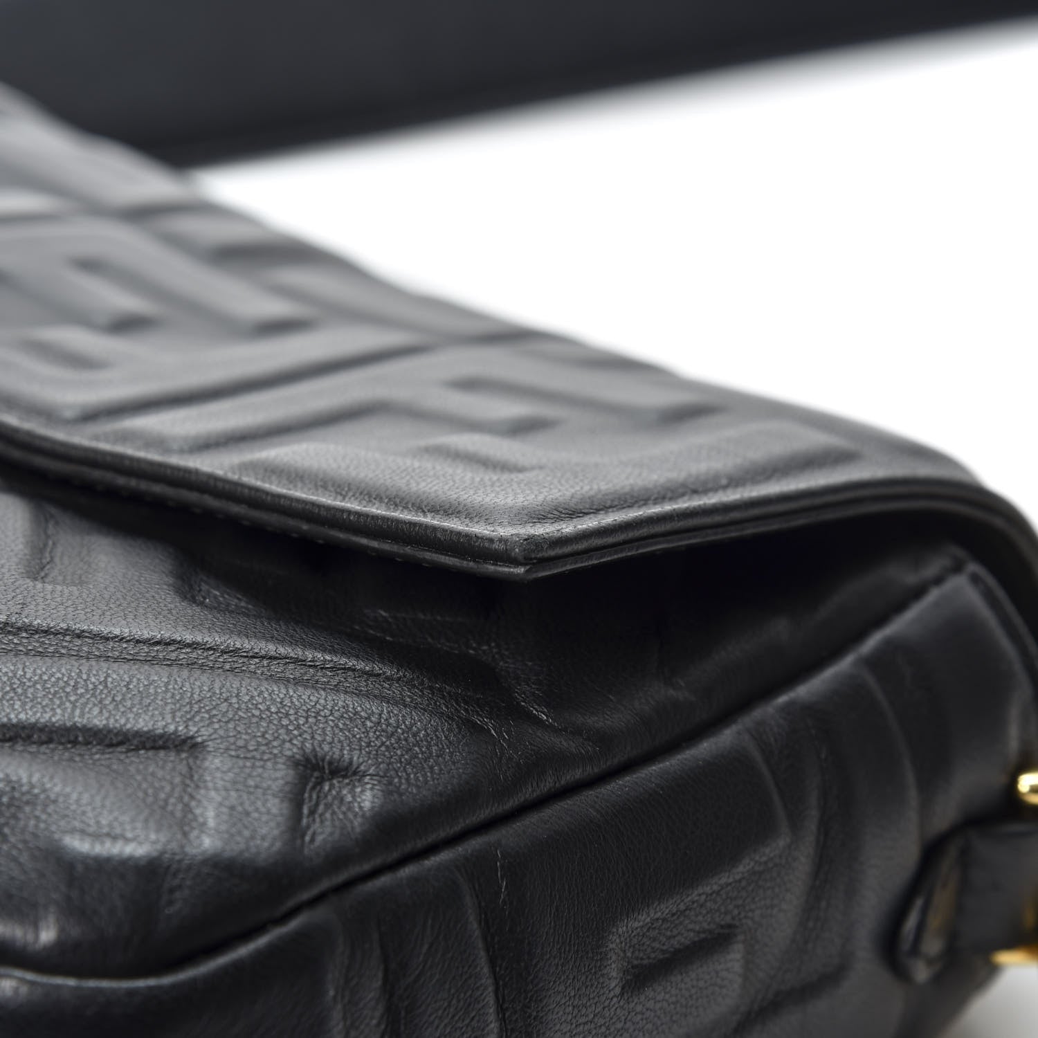 Fendi Nappa FF 1974 Embossed Baguette Black 8 of 12