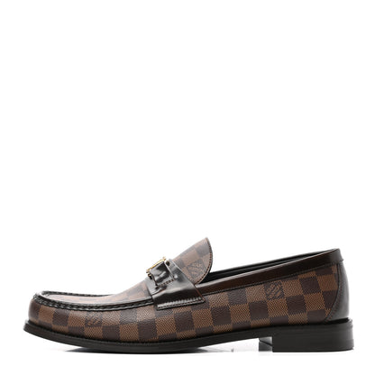 Louis Vuitton Damier Ebene Calfskin Mens Major Loafers 10 1 of 9