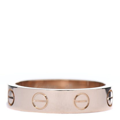 Cartier 18K Pink Gold Diamond 4mm LOVE Wedding Band Ring 48 4.5 3 of 6