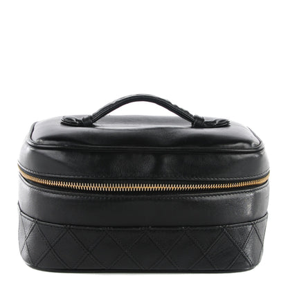 Chanel Lambskin Vanity Cosmetic Case Black 1 of 9