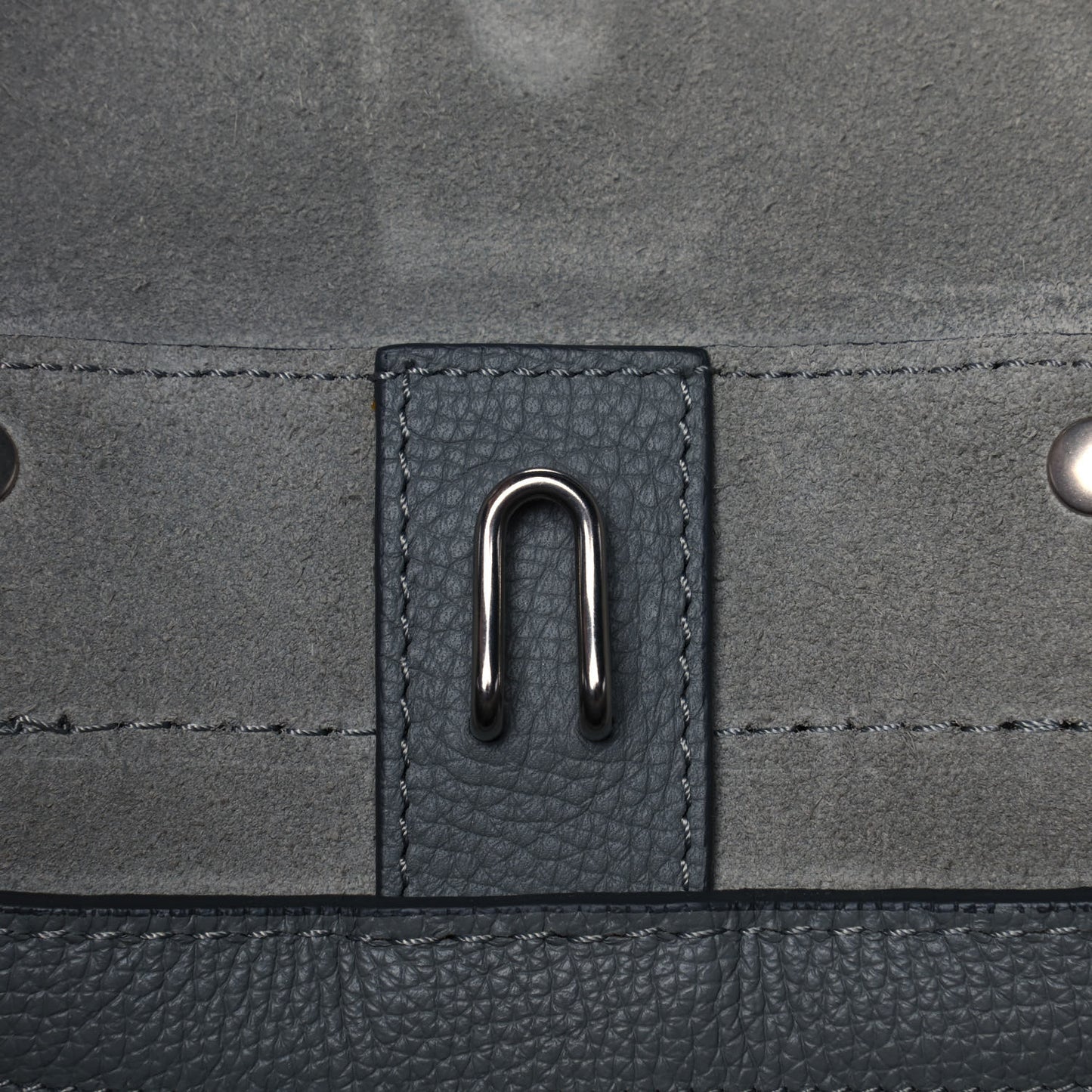 Supple Calfskin Long Strap Small Big Bag Zinc