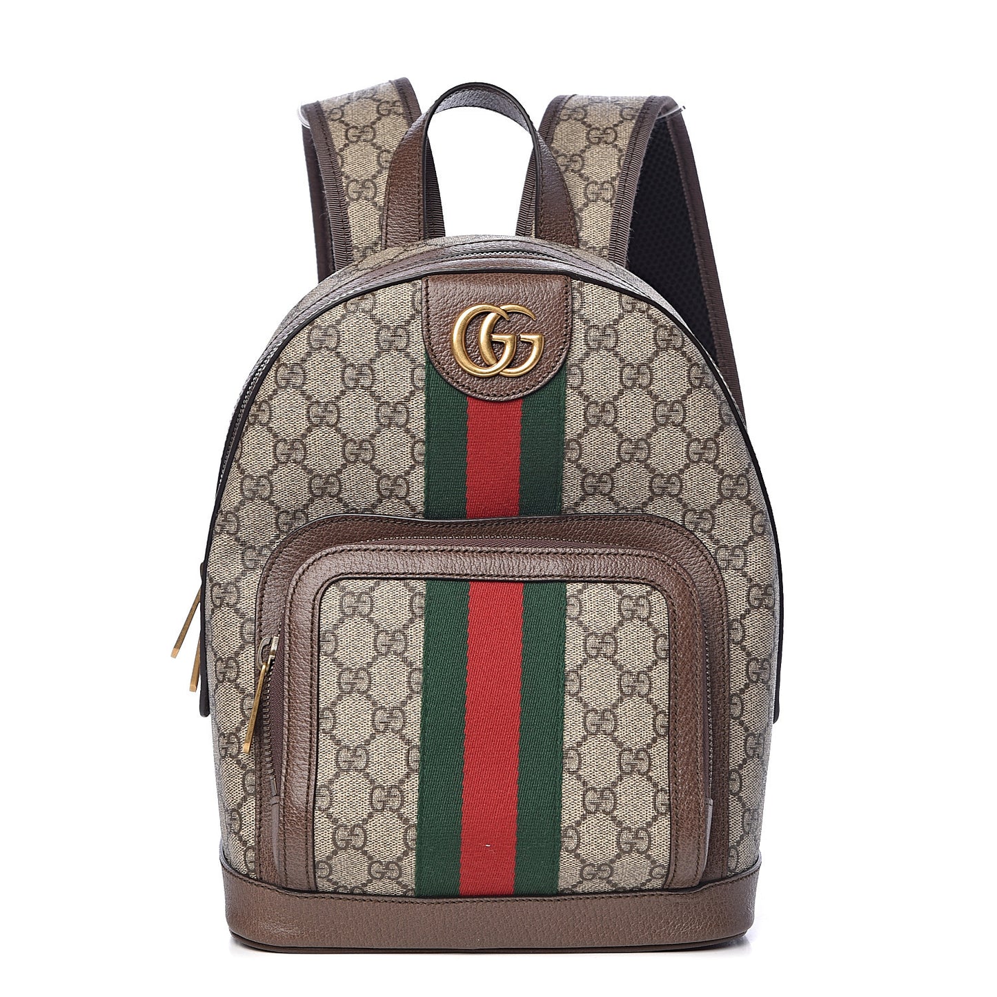 GG Supreme Monogram Calfskin Web Small Ophidia Day Backpack Beige Ebony New Acero