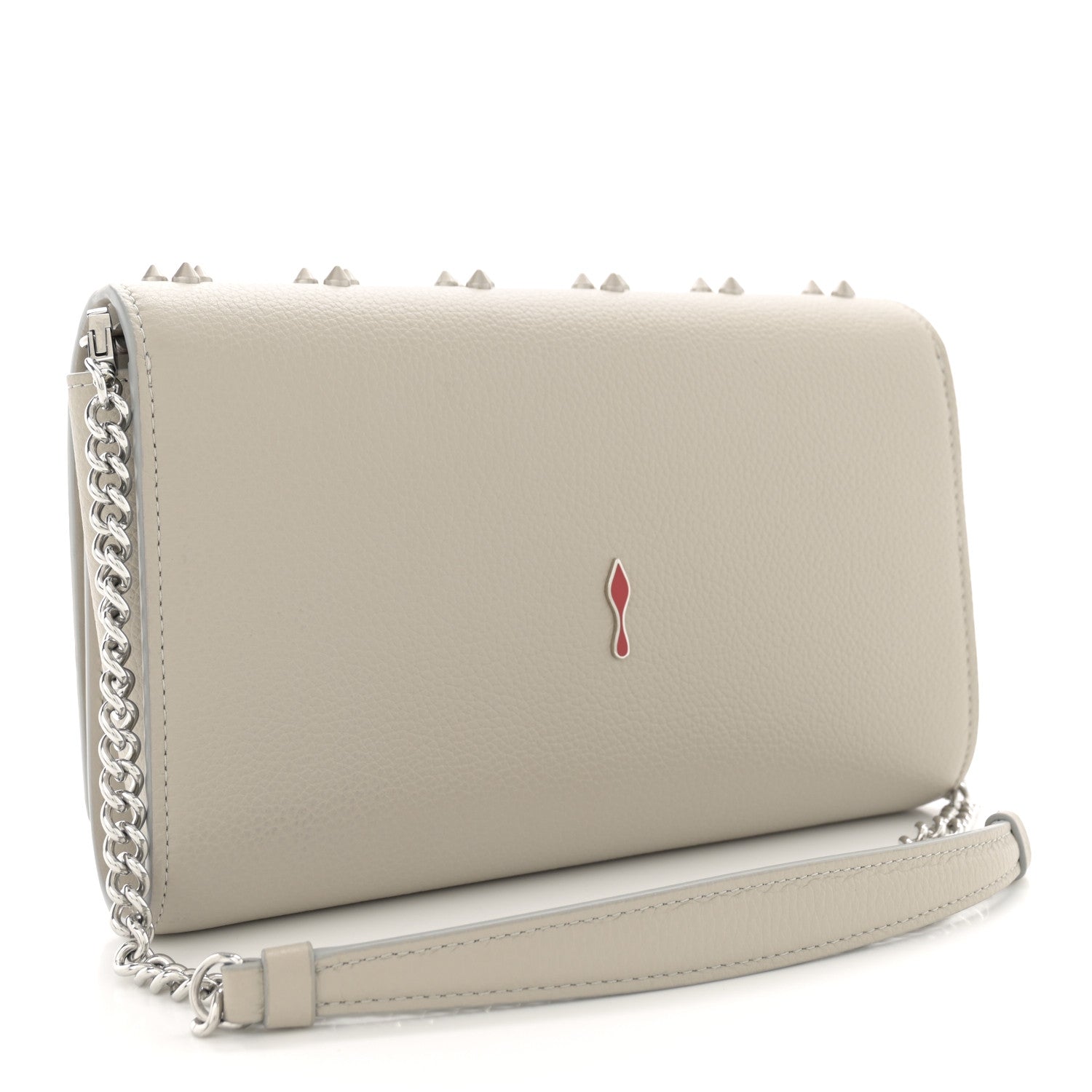 Christian Louboutin Calfskin Spikes Loubinthesky Paloma Clutch Goose 2 of 13