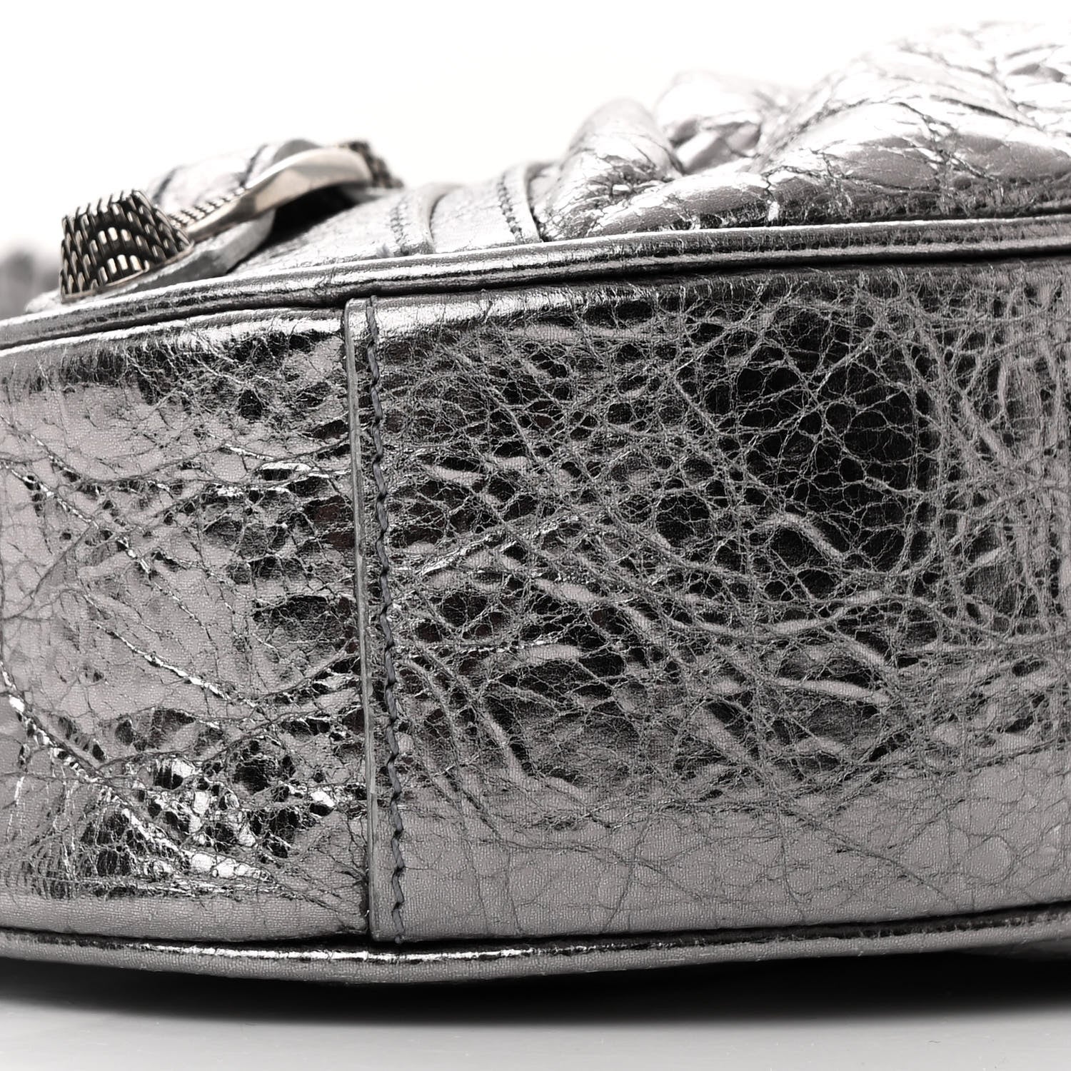 Balenciaga Metallic Agneau Arena Le Cagole Shoulder Bag XS Silver 11 of 12